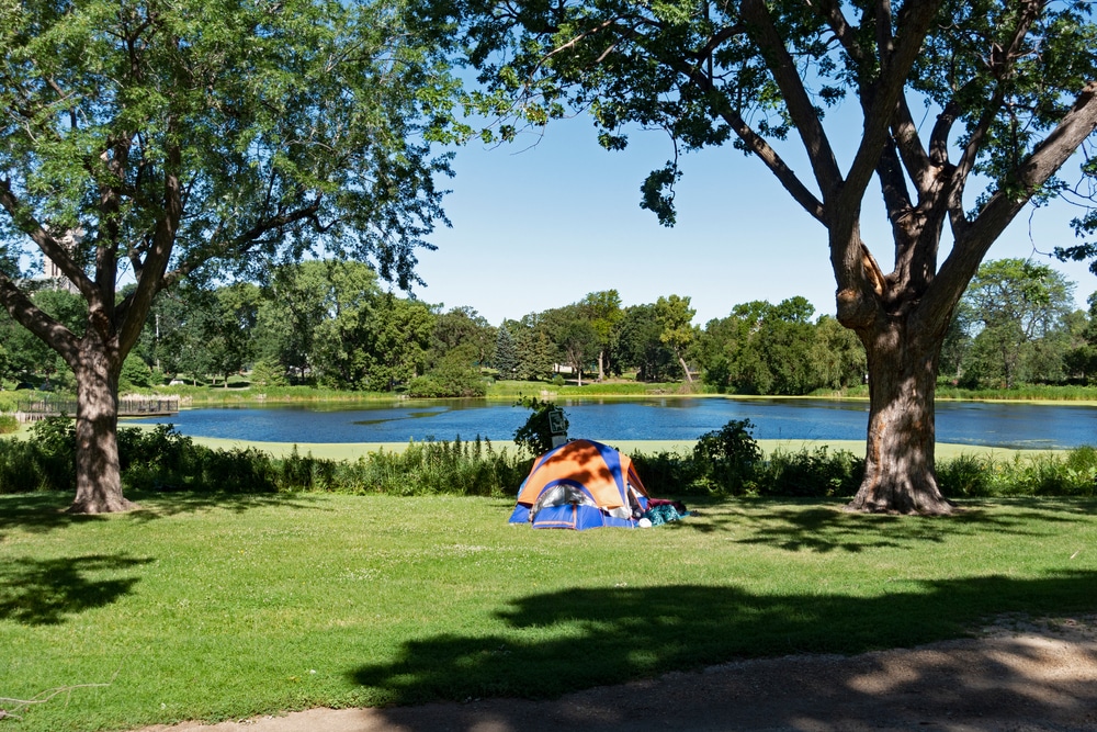 Minneapolis,,Minnesota,Usa,-,July,19,,2020:,Homeless,Tent,Camping